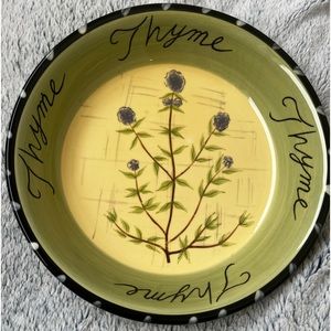 Vintage Certified International Culinary Herbs Thyme Pasta Bowl 9 3/8”